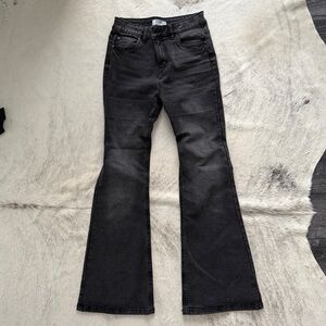 Faded black bootcut flare jeans